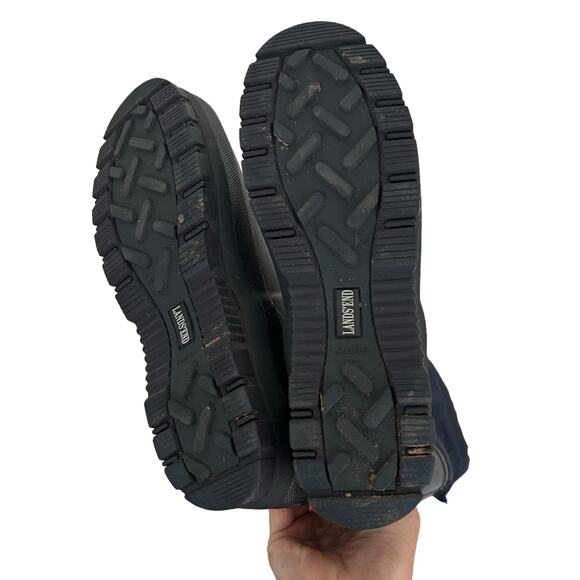 Lands End Navy Blue Lined Snow Rain Boots Sz 5 Youth - Picture 6 of 8